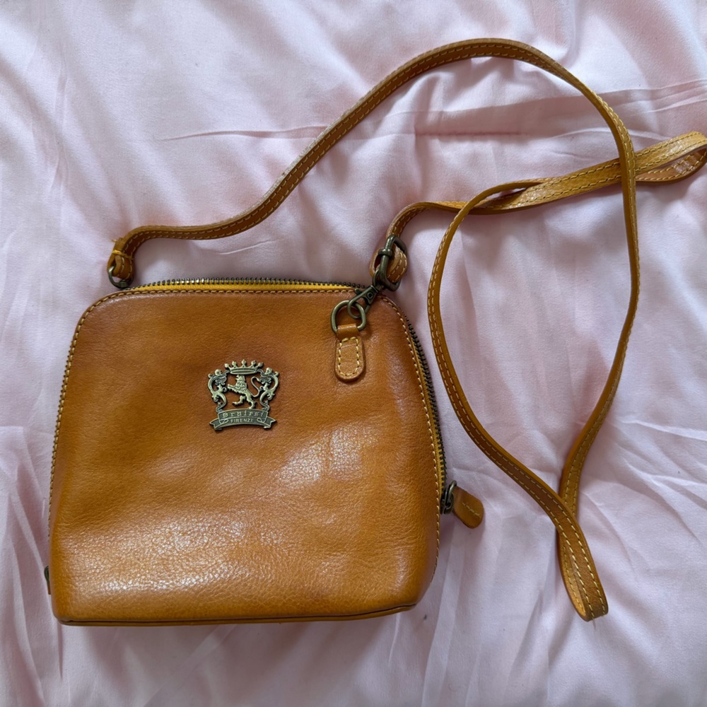 Pratesi Firenze Soft Italian Leather Shoulder/ Cross Body Purse Dust Bag